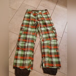 Burton Snow Board Pants Plaid BNWOT Large